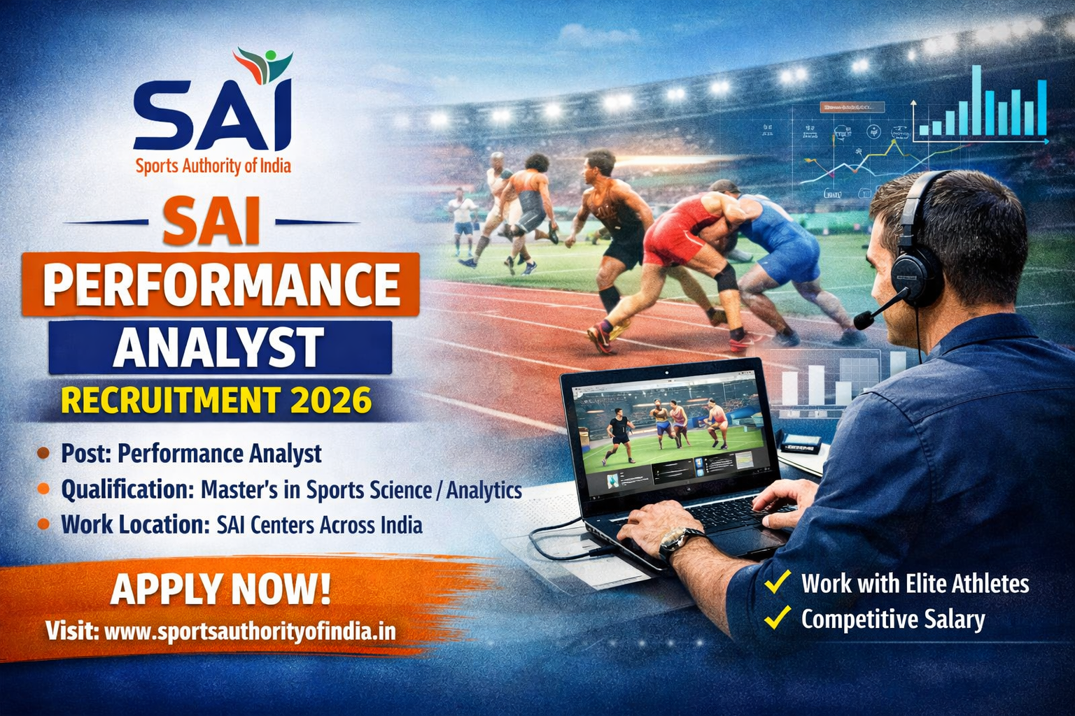 Sports Authority Of India (SAI) 48 Performance Analyst Recruitment 2026 ...
